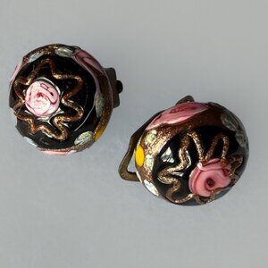 Wedding Cake Vintage Earrings Black